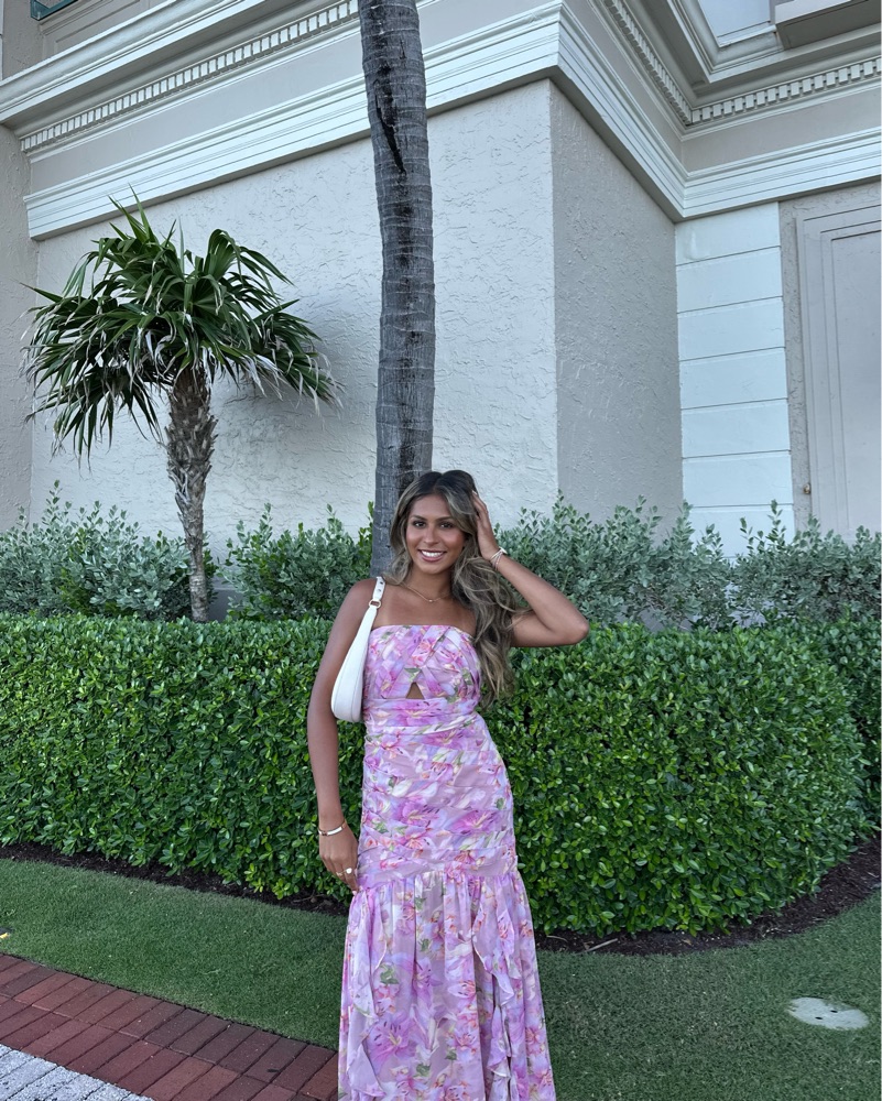 astr the label pink floral dress ASTR the Label | Ofra Ruffle Mini Dress in Blush Floral