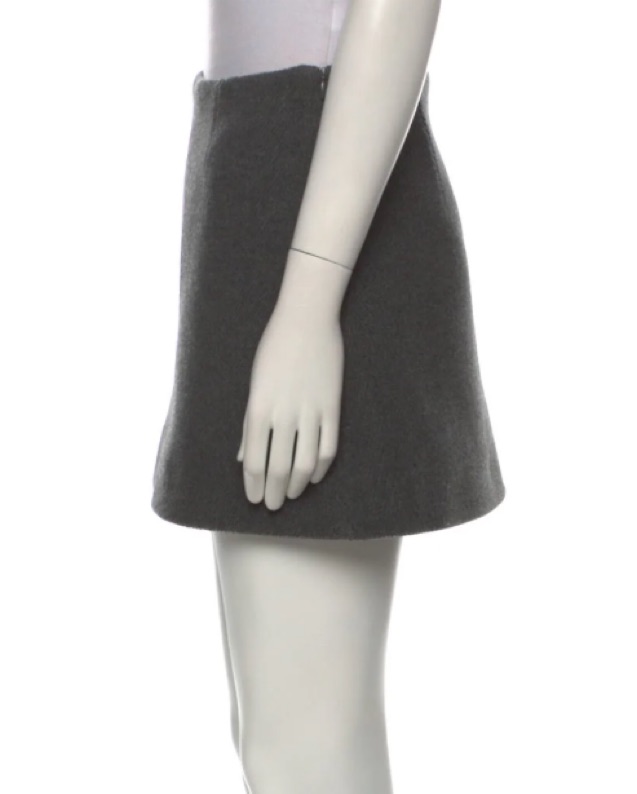 Miu Miu 2014 Grey Wool Mini Skirt | Pickle