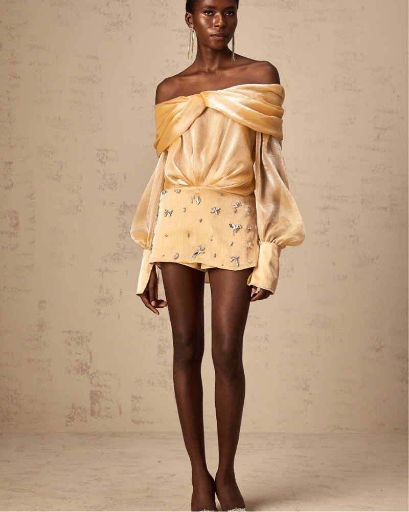 Miss Rossier Adelina Mini Dress by Miss Rosier - Pickle