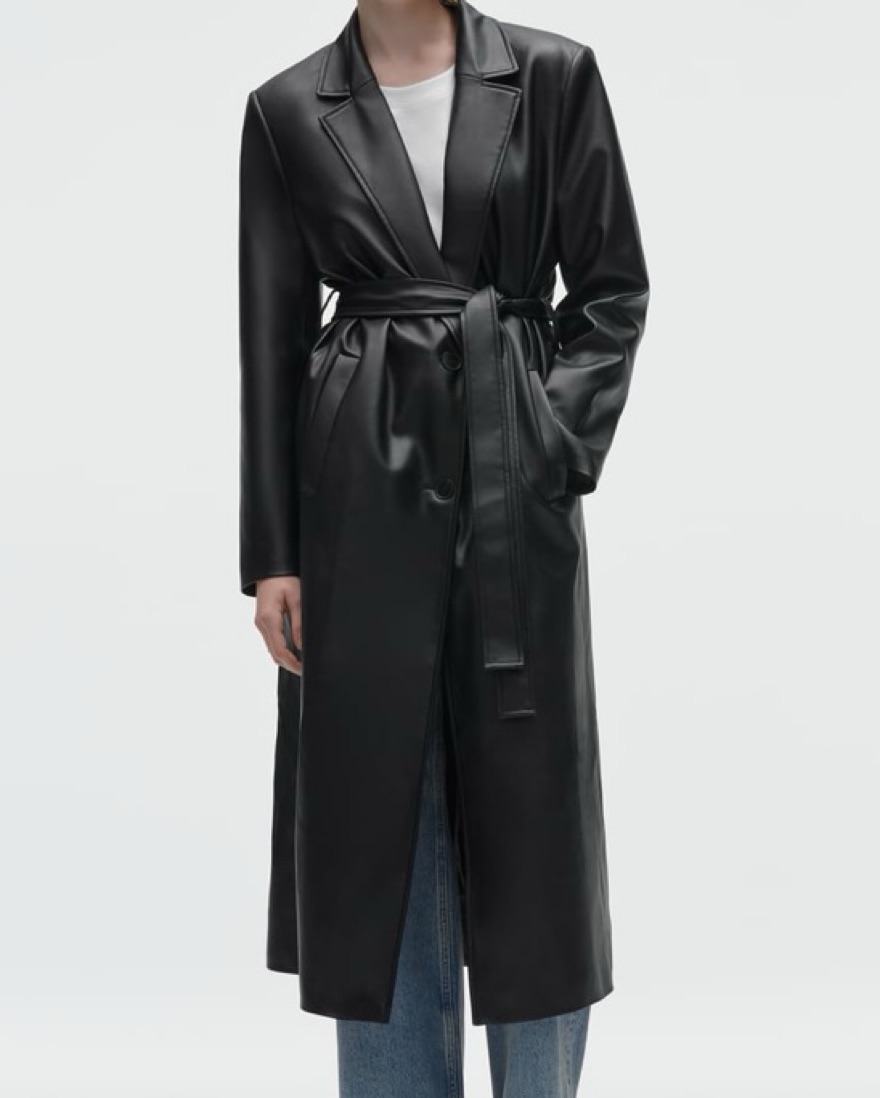 PANERO \"TRENCH COAT\"（BLACK） trench coat