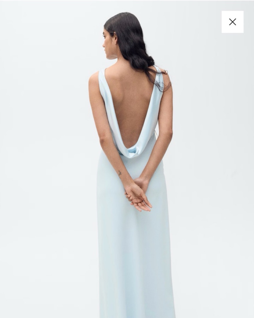 Mango Scandinavian blue dress With Cape by Mango - Pickle