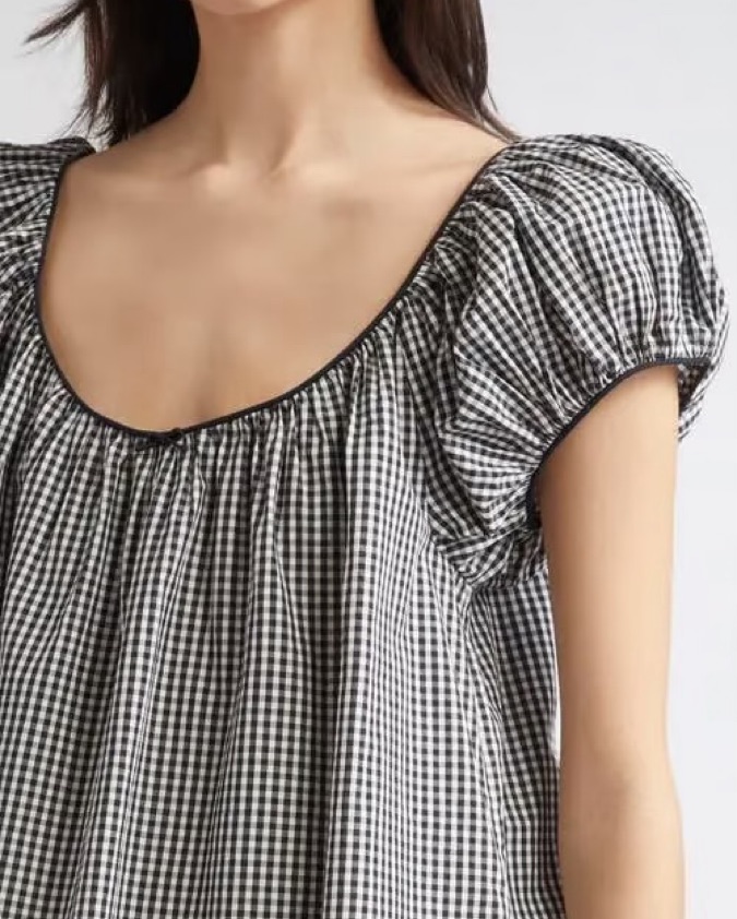 black and white gingham shirt dress Tuscany Shirt Dress Black/White Gingham XL main image 0