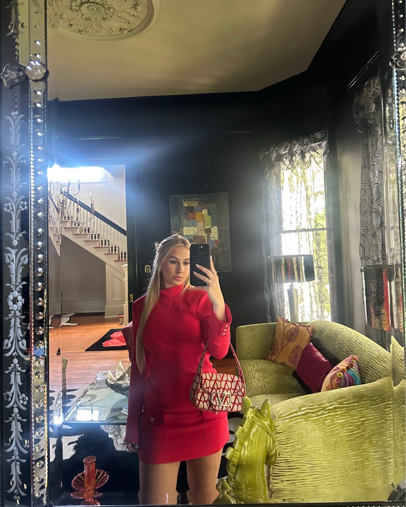 sparkly red mini dress Red Sequin Drape Back Mini Dress