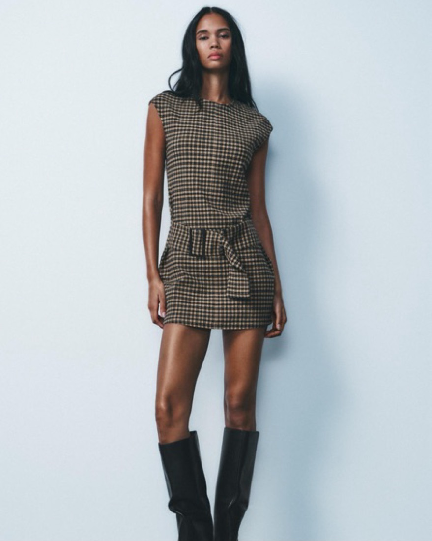 Zara Belted Interlock Dress | Pickle