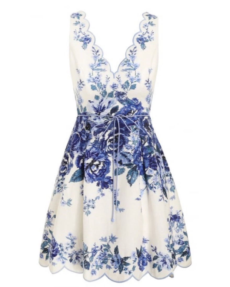 Zimmermann Blue and White Floral dress | Pickle