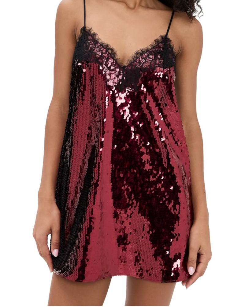 retrofete red mini dress Retrofete Red Sequin Mini Dress by Retrofete