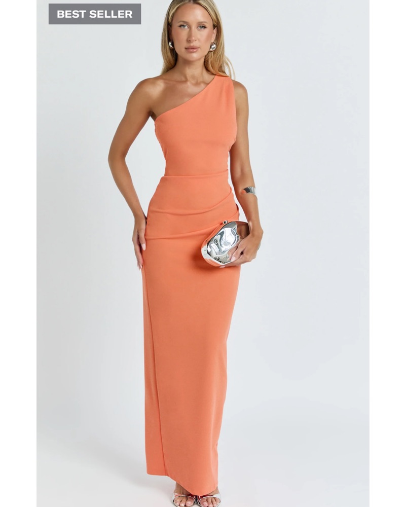 black one shoulder maxi dress One Shoulder Black Maxi Dress