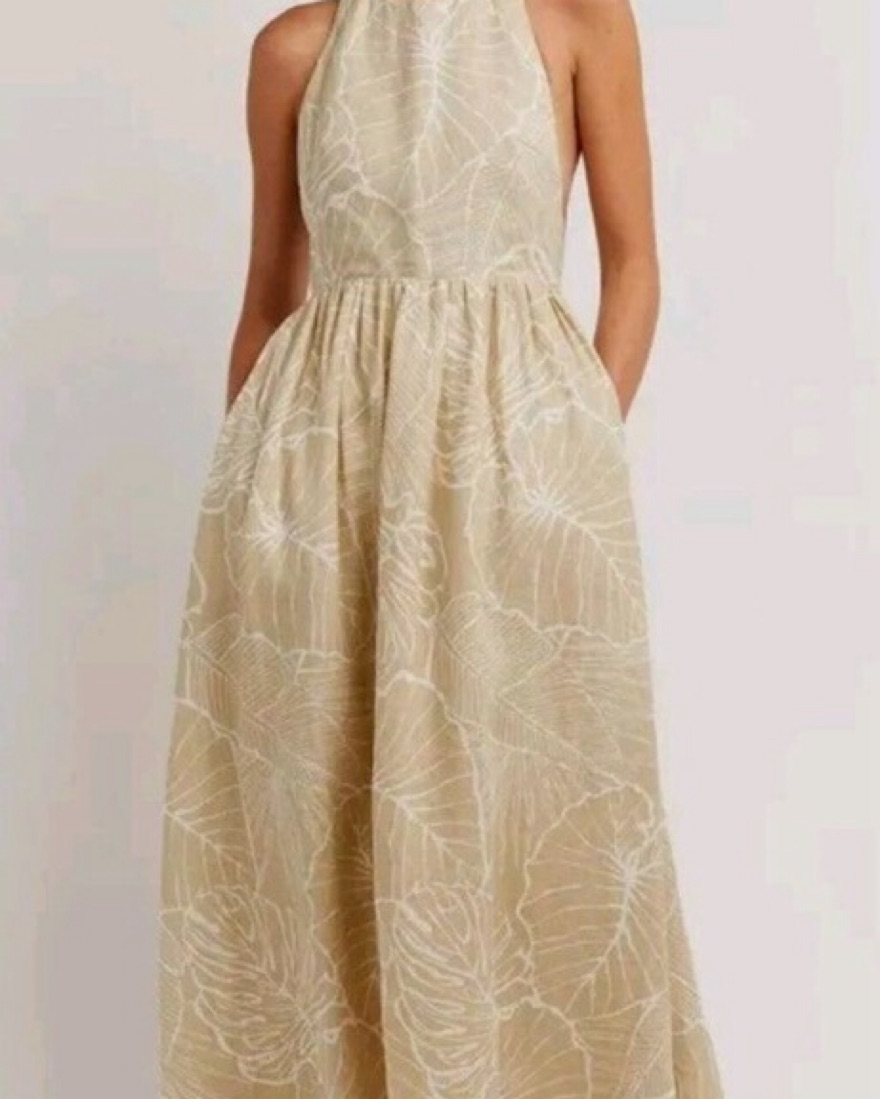 boho printed halter dress Halter Tie Backless Boho Dress I Boho print dress I Love that Boho main image 0