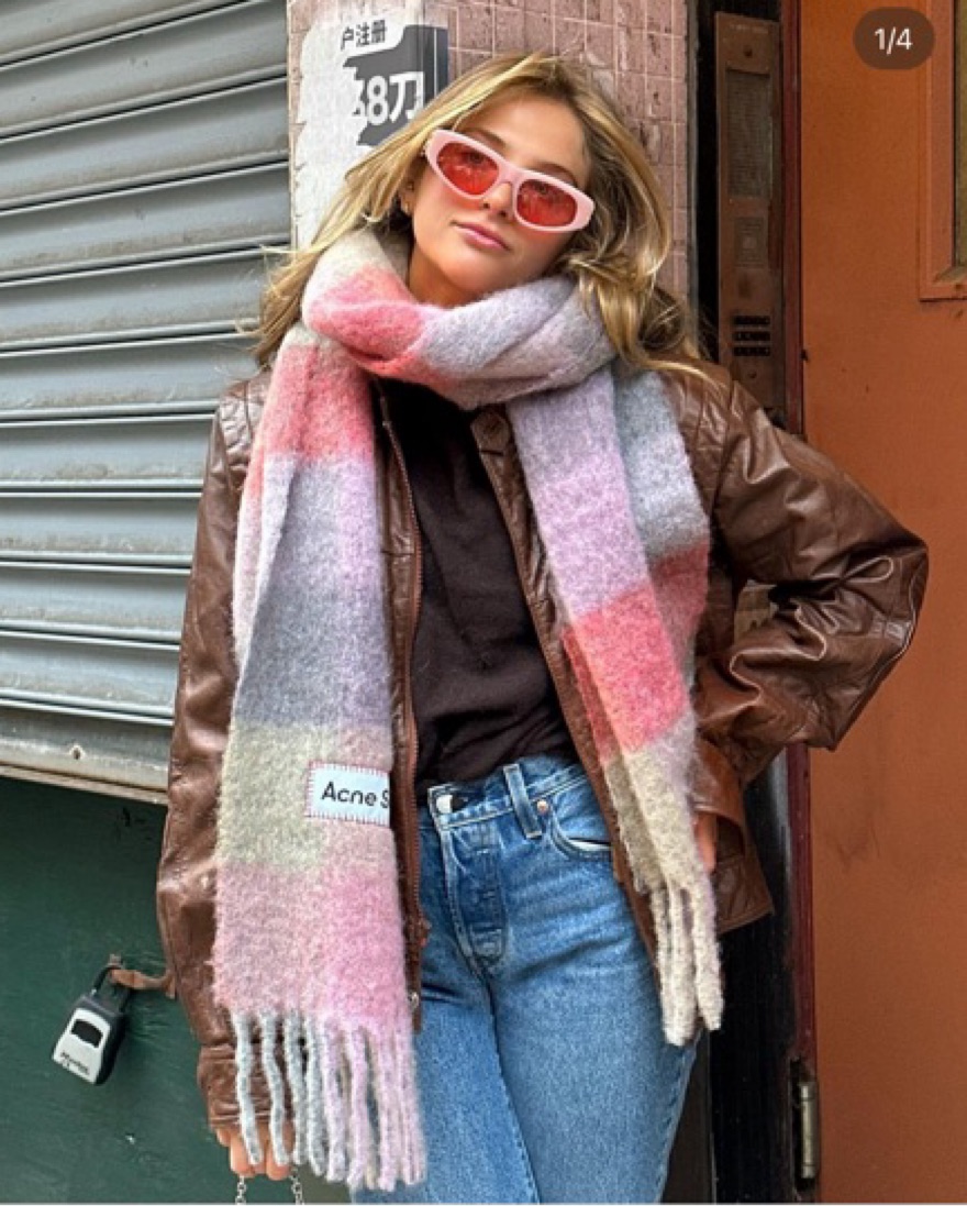 Acne studios Pink Fuzzy Scarf | Pickle