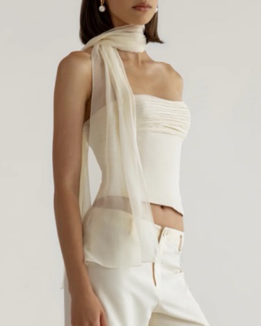 トップス orseundiris Orseund Iris Chiffon Bustier | Pickle