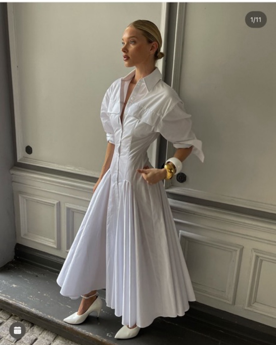 helsa godet shirt dress Helsa Godet Shirt Dress in Black