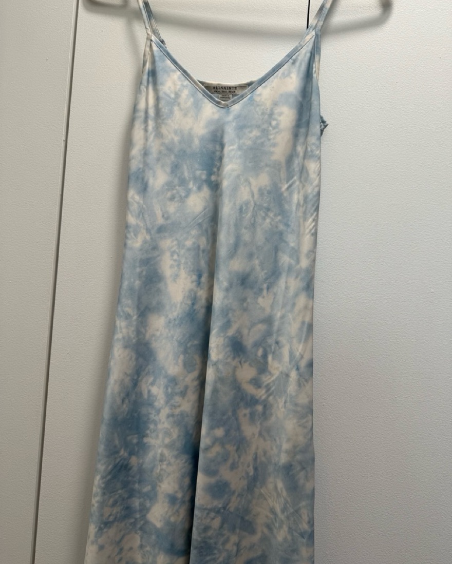 all saints blue slip dress All Saints Breath- 100% Silk French Gothic V Neck Slip Dress Bold Eggp  The  Photographist Home