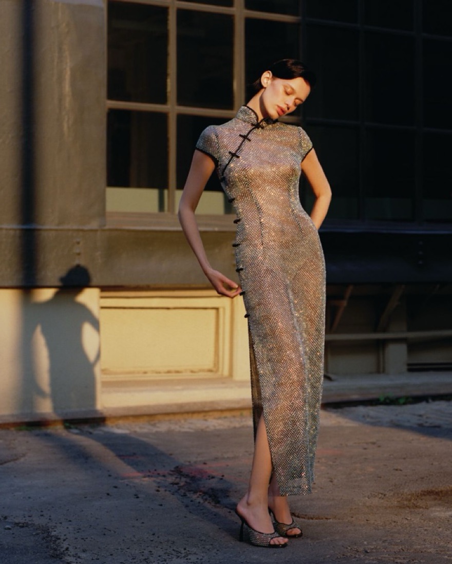 Sau Lee // Crystal Qipao by Sau Lee - Pickle