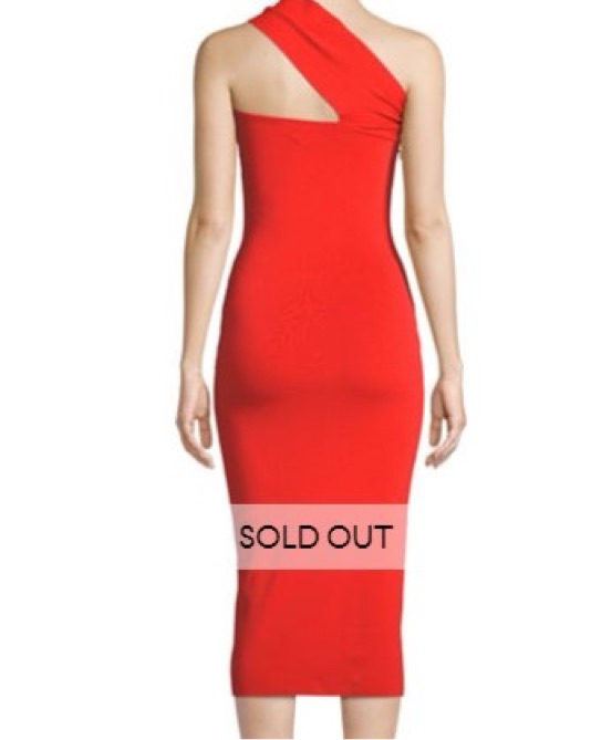 SOLACE LONDON Vida One Shoulder Dress | Pickle