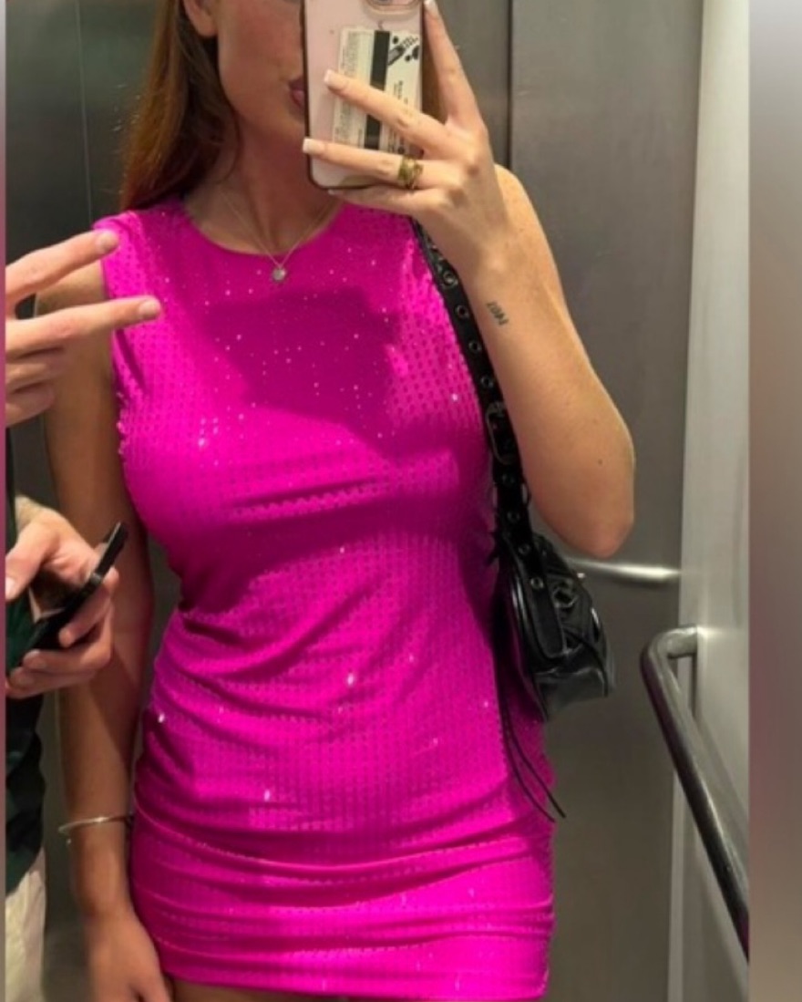pink label dresses SLA The label Pink Rhinestone Dress by SLA the label