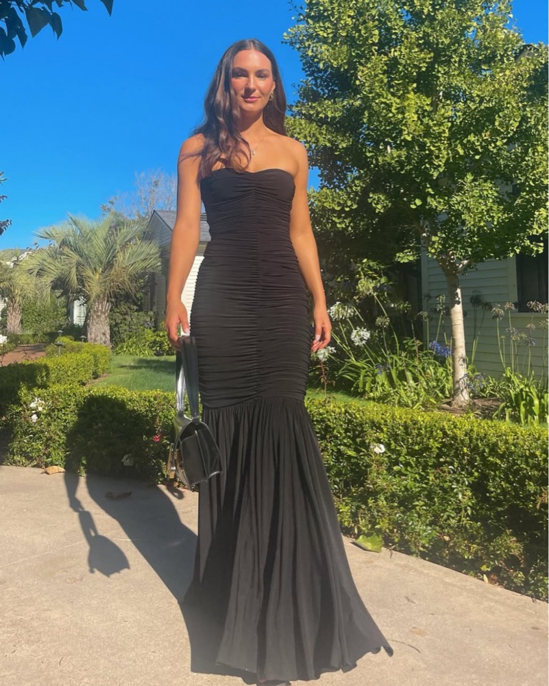 norma kamali fishtail midi dress Norma Kamali Spliced Dress Fishtail Gown