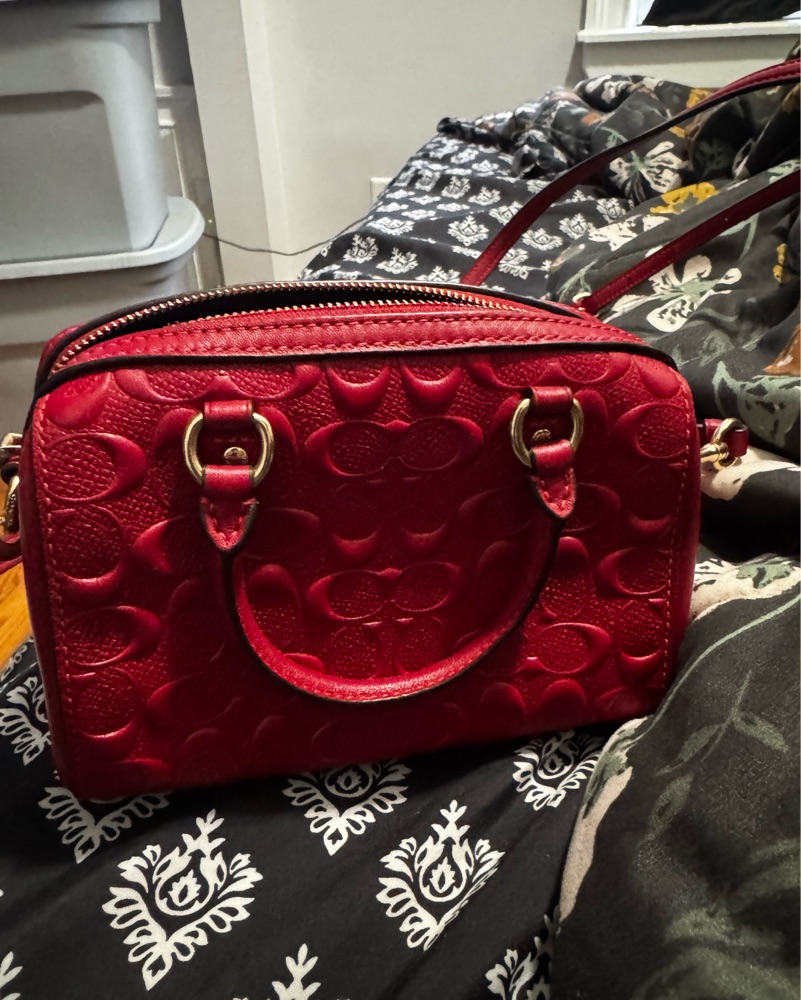 Luxurious Red Coach Satchel Bag by Coach - Pickle