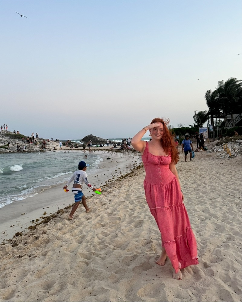 frankies bikinis red gingham dress Christabelle Ruffle Maxi Dress
