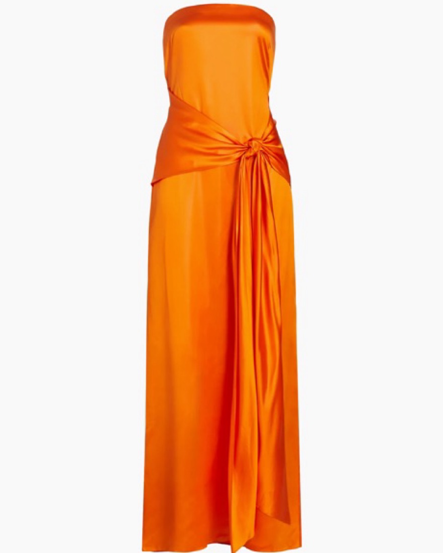 simon miller argan satin dress Simon Miller Argan Satin Dress - Star Gold
