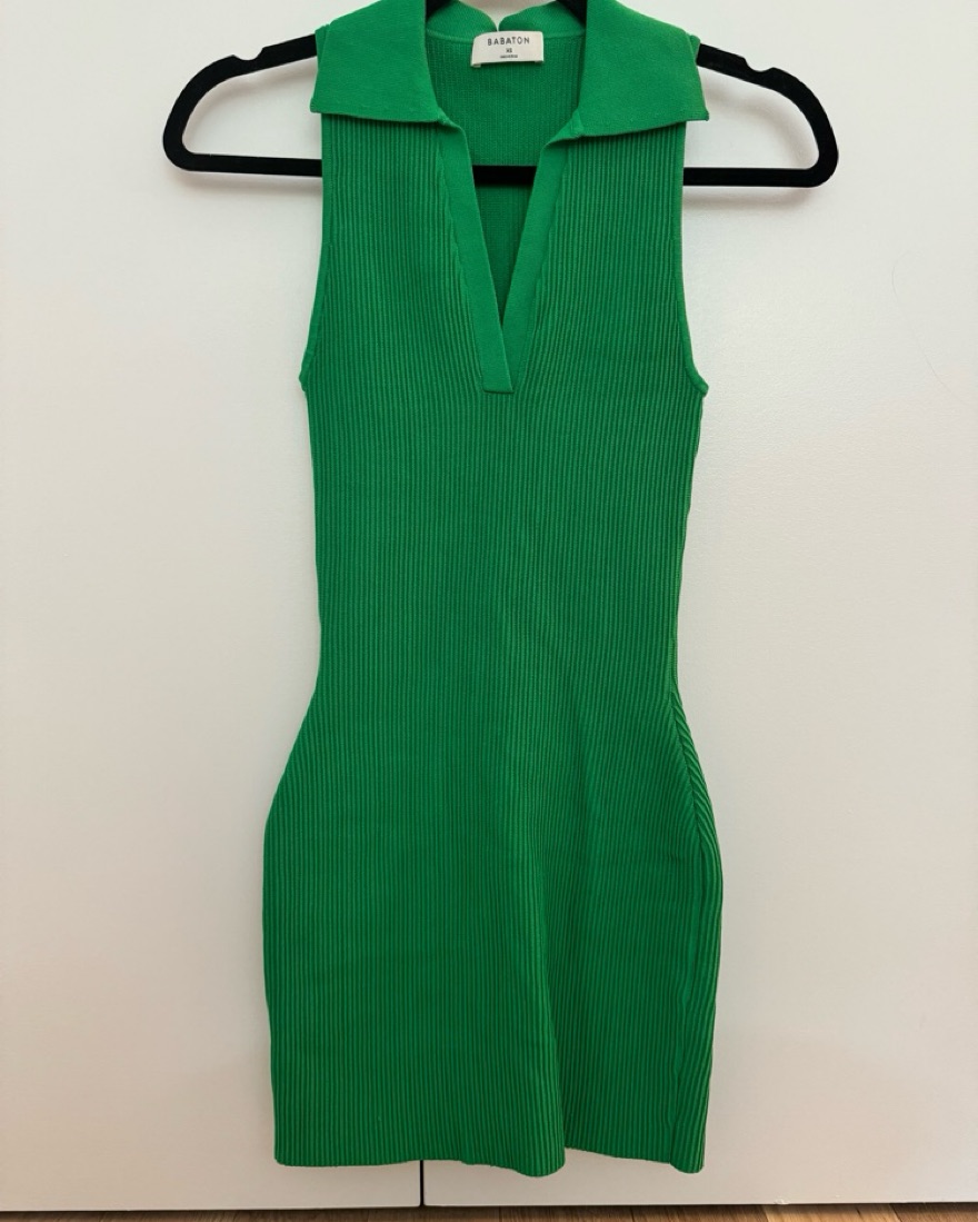 Aritzia Babaton Sculpt Knit Polo Dress by Aritzia - Pickle