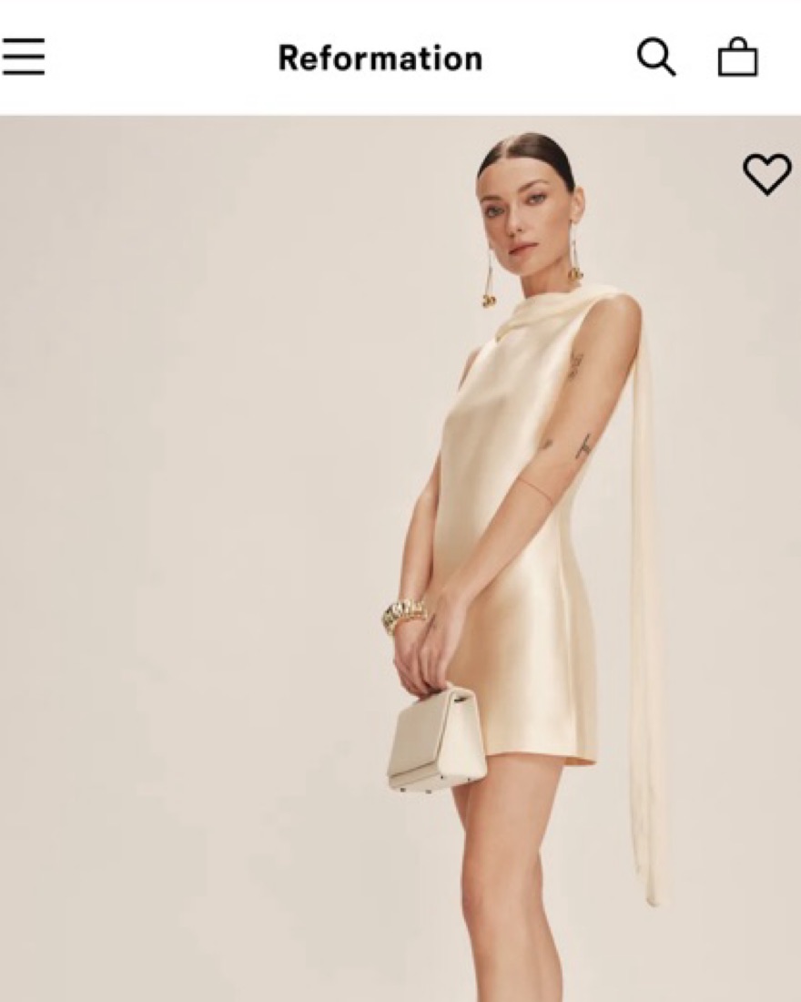 Reformation Ecru - Bridal Dress w Scarf by Reformation - Pickle