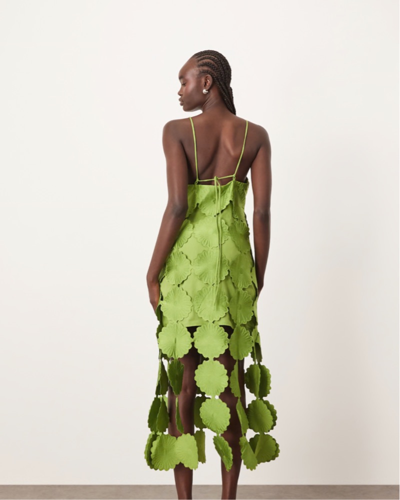 asos green dress with flowers Elegant V Back Dark Green Sleeveless Sheath Homecoming Dress main image 1