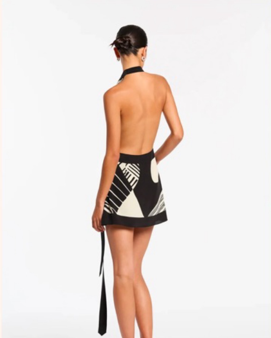 Sir Realisme Wrap Halter Mini Dress by SIR THE LABEL - Pickle