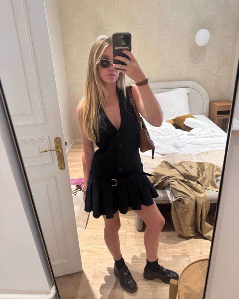 Claudie Pierlot Pleated Mini Dress | Pickle