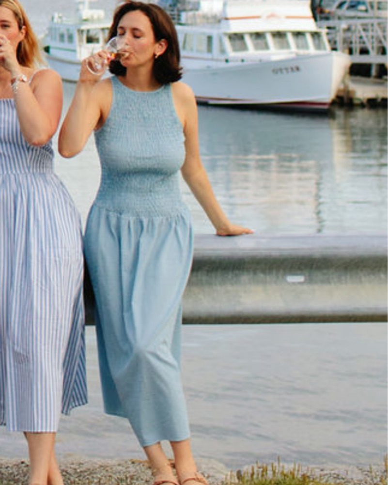 Zara Drop Waist Gingham Midi | Pickle