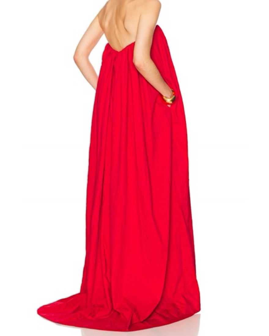 helsa red strapless dress STELLA RED / XS