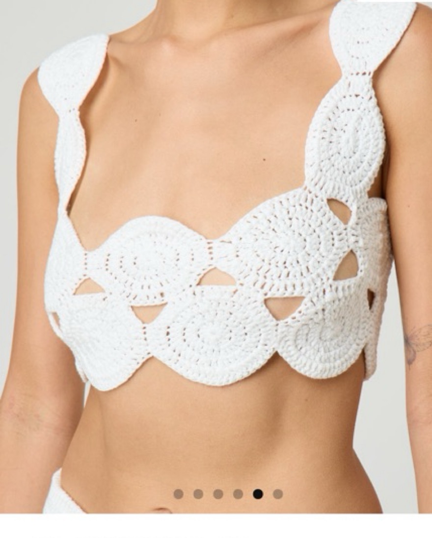 トップス CHIKUWABU HAND CROCHET BUSTIER / White セール】CHIKUWABU HAND CROCHET BUSTIER（その他トップス