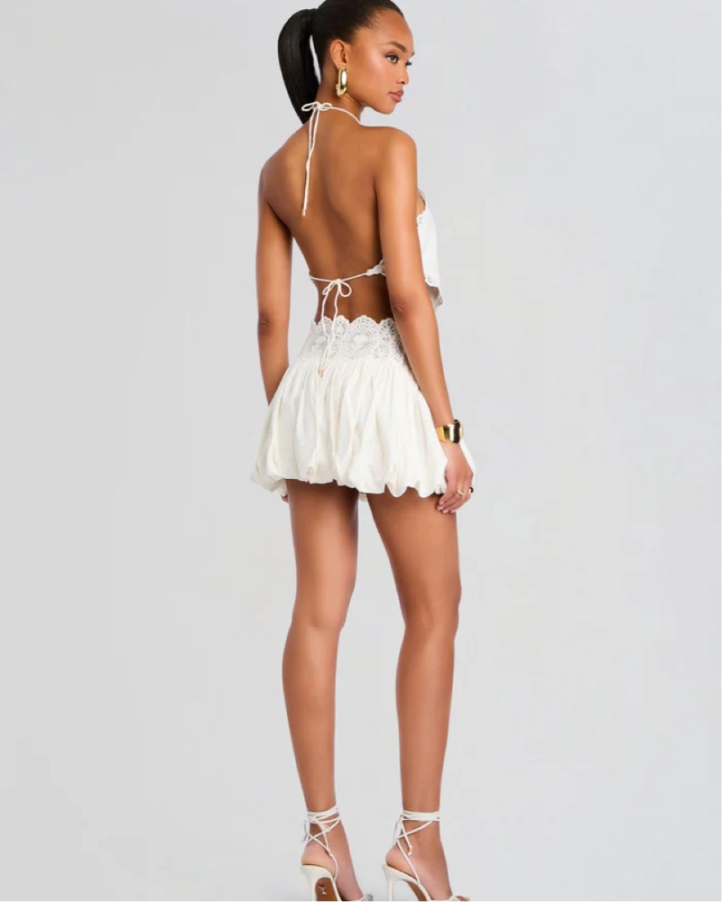 Retrofete White Lace Summer Set by Retrofete - Pickle