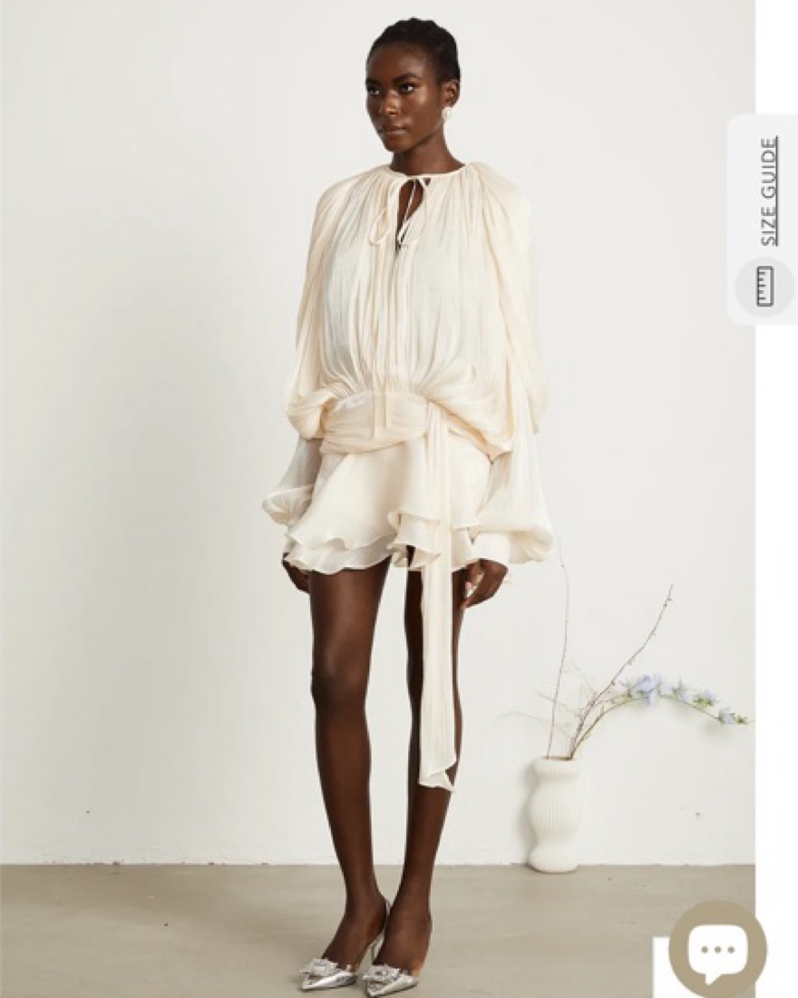 Miss Rosier Eugenie Ruffle Mini Dress by Miss Rosier - Pickle