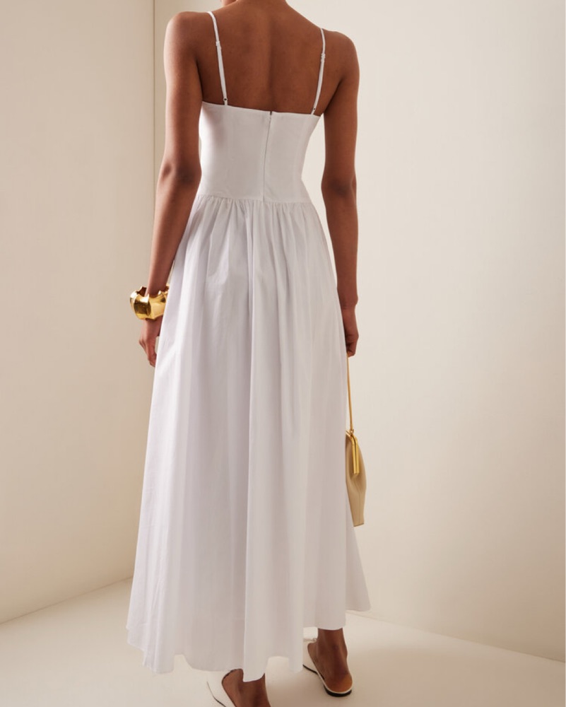STAUD Dena White Midi Dress by Staud - Pickle