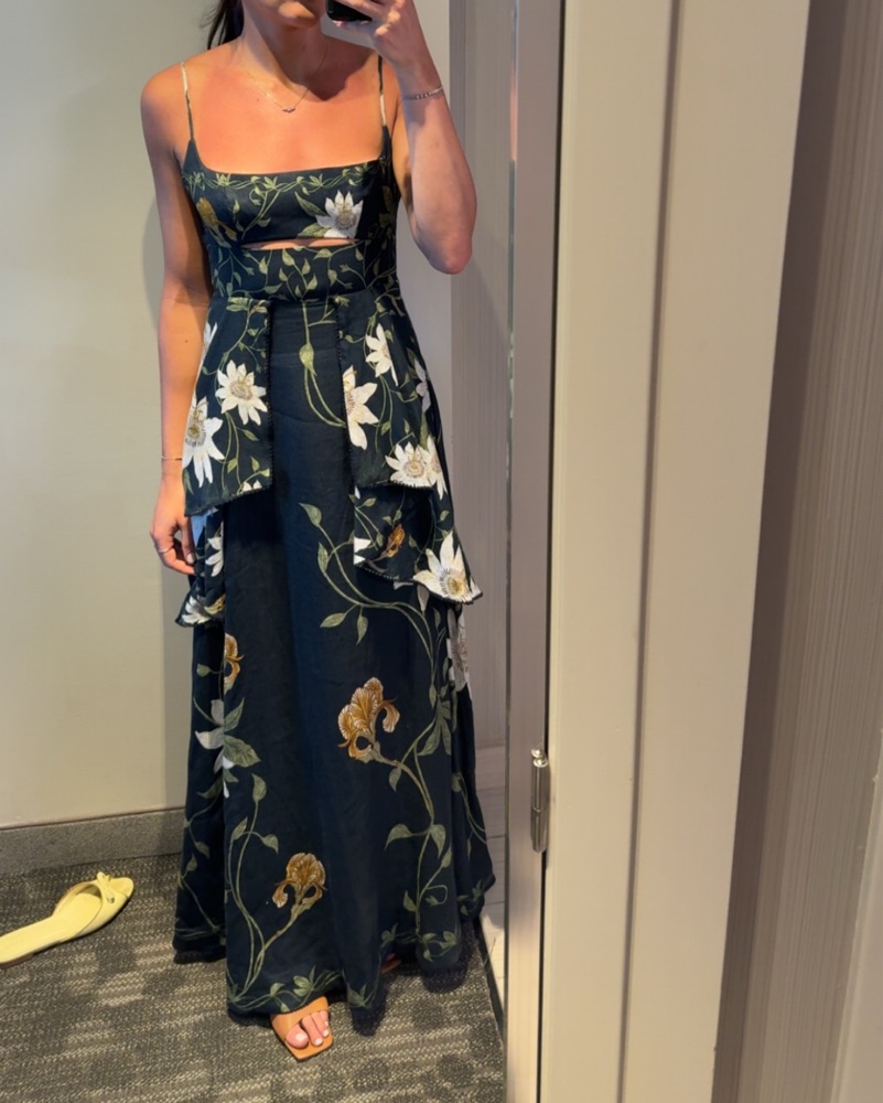 Agua by Agua Bendita Linen Maxi Dress by Agua by Agua Bendita - Pickle