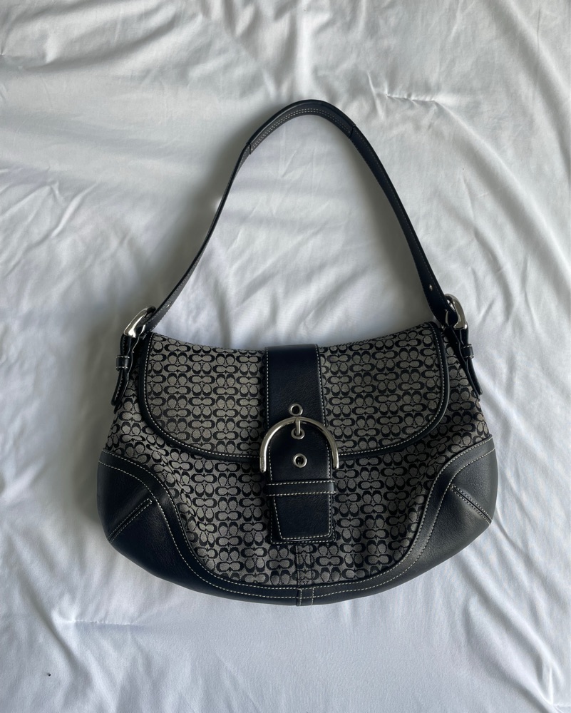 Coach Y2K Black Flap Soho Hobo Shoulder Bag by Coach | Pickle