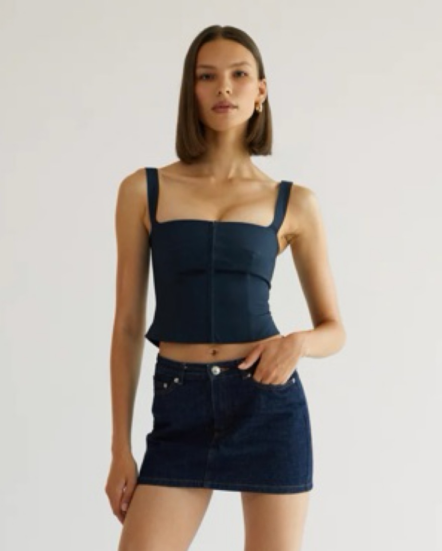 Orseund Iris Minimal Bustier Top | Pickle