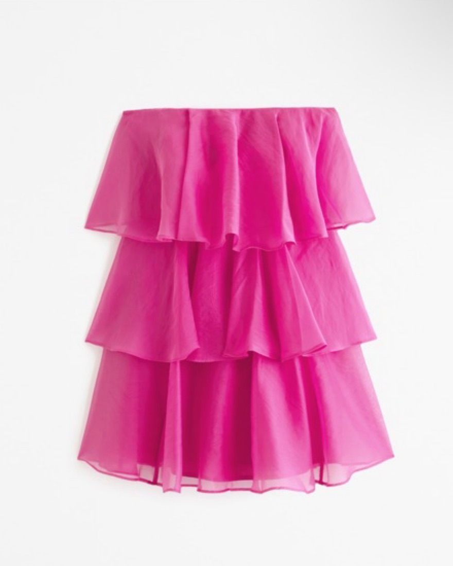 abercrombie organza tiered strapless mini dress Abercrombie Organza Tiered Strapless Mini Dress