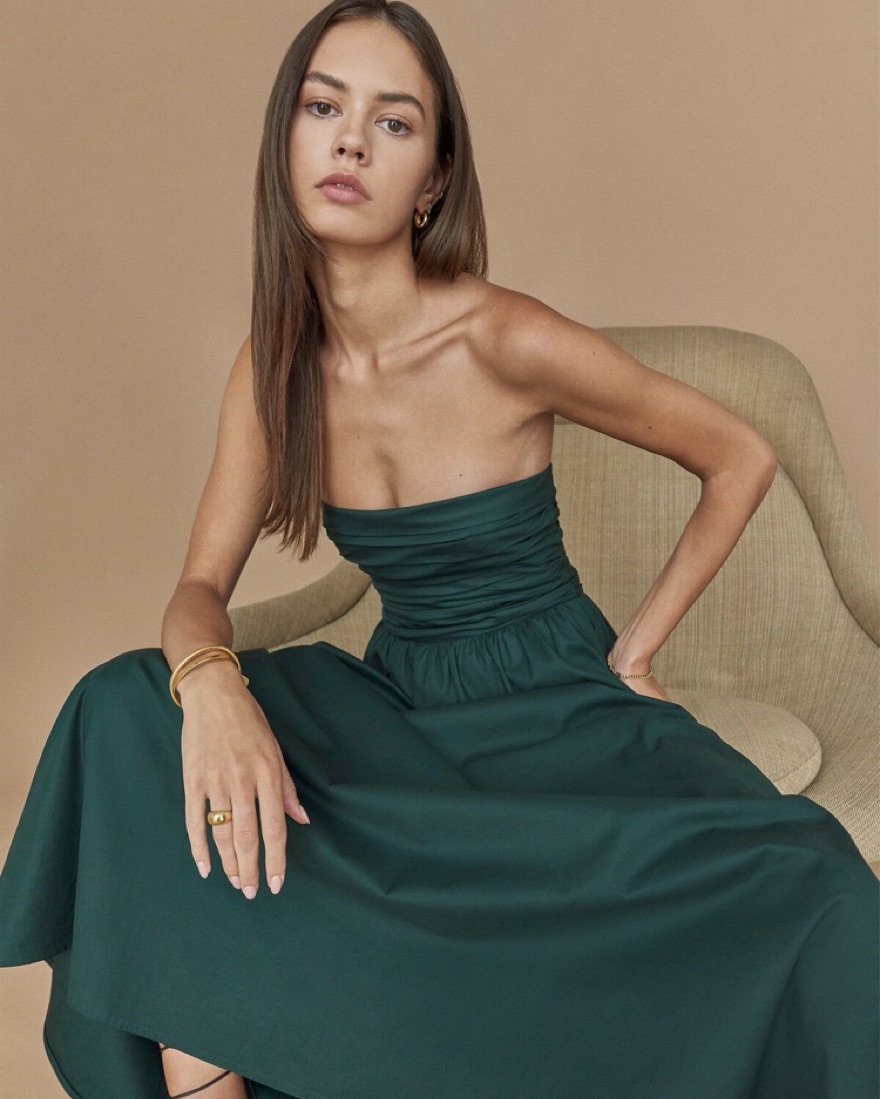 【セール】 Lissa Reformation Dress Pickle | Green Forest - スーツ・フォーマル・ドレス