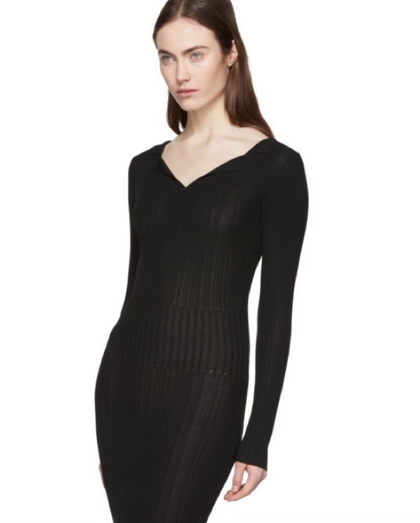 toteme ribbed knit midi dress TOTEME One-Shoulder Ribbed-Knit Midi Dress