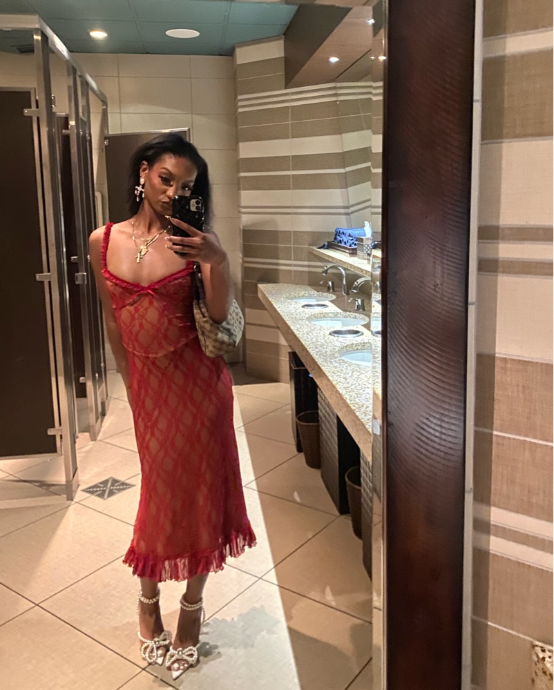 deja dress red berry red NBD Yaritza Mini Dress in Red