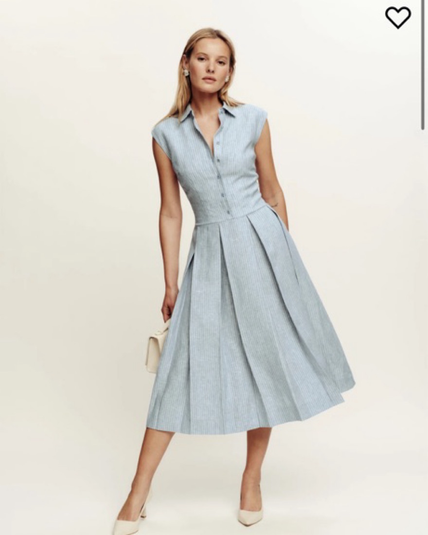Reformation Prim Linen Dress by Reformation - Pickle