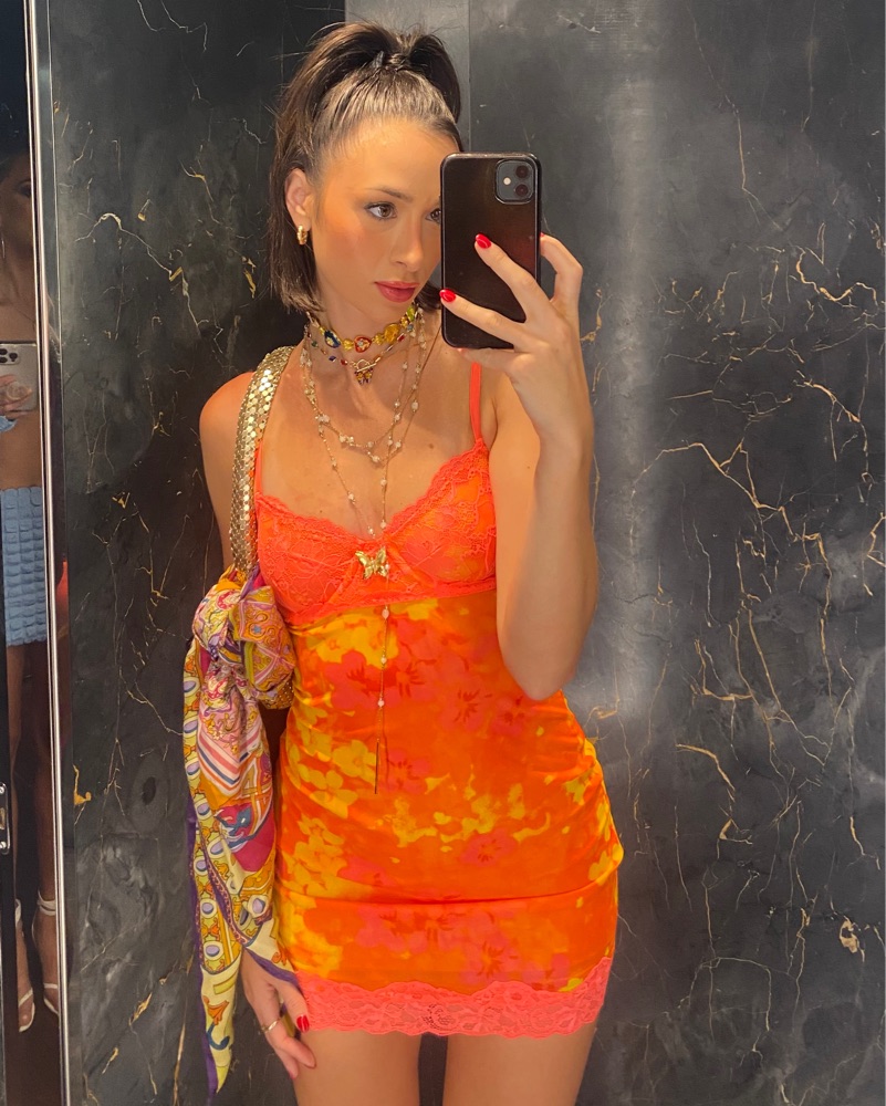 I.AM.GIA アイアムジーア CALYPSO MINI DRESS ミニドレス CALYPSO MINI DRESS - ORANGE : NEON FLORAL | I.AM.GIA