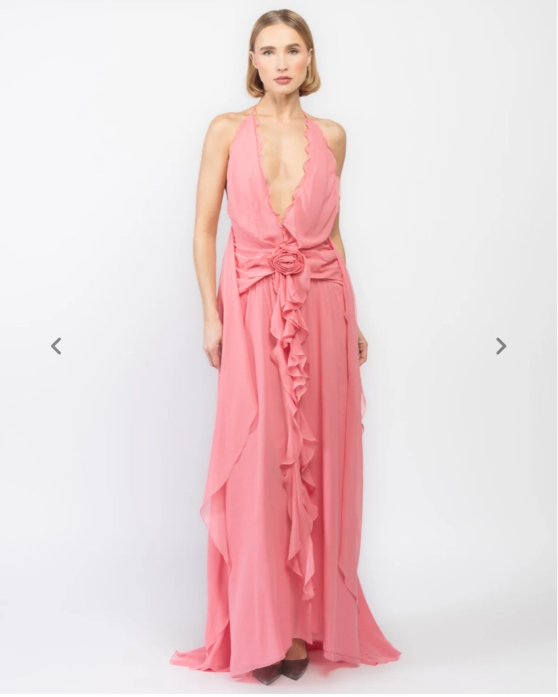 prom dresses ruffle Gorgeous Frill Layered Gown Long Dress With Ruffles Slit Evening – SELINADRESS secure fit Atria Signature Colors:Lilac Mock neck Glenda 123124S By Calla