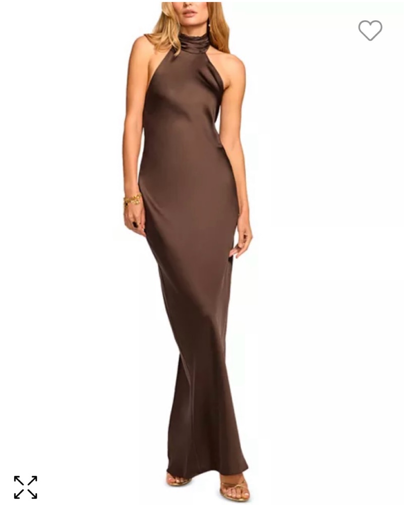ramy brook brown dress $545 Ramy Brook Women's Brown Camilla Cowl Neck Mini Dress Size 8