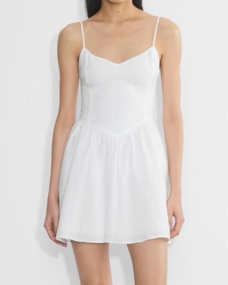 Aritzia Wilfred White Linen Mini Dress by Aritzia - Pickle
