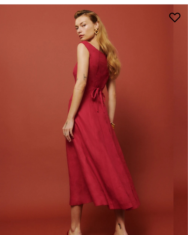 Reformation Linen Button Down Dress by Reformation - Pickle