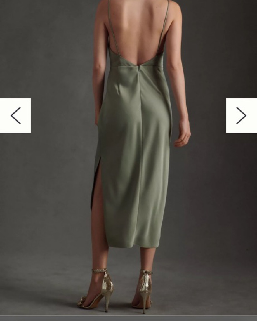 bhldn satin charmeuse dress BHLDN August Satin Charmeuse Midi Dress by Anthropologie Size 4 *mark