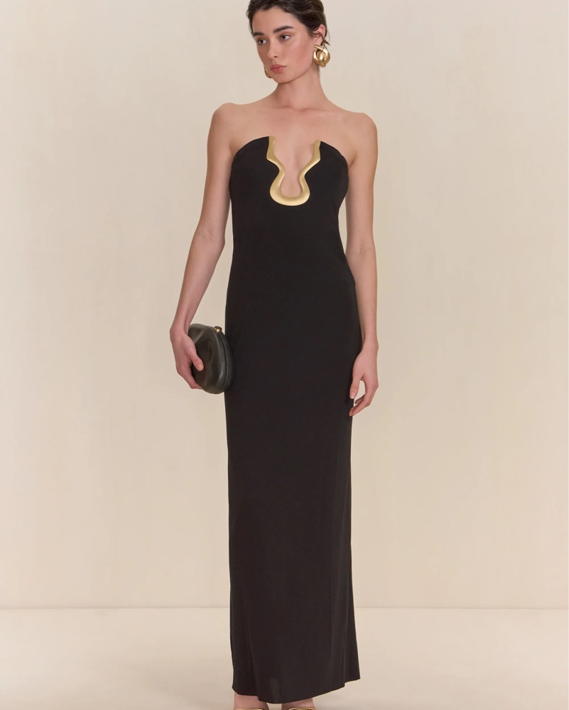 Cult Gaia Abril Gown In Black by Cult Gaia - Pickle