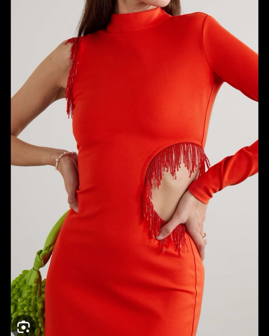 STAUD Kirsten beaded fringed dress by Staud - Pickle